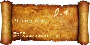 Jilling Alex névjegykártya