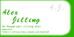 alex jilling business card